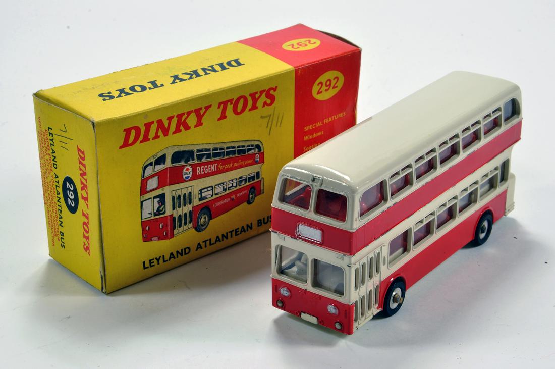 Dinky No. 292 Leyland Atlantean Bus in two-tone off: Dinky No. 292 Leyland Atlantean Bus in two-tone off white. VG to E in VG Box.