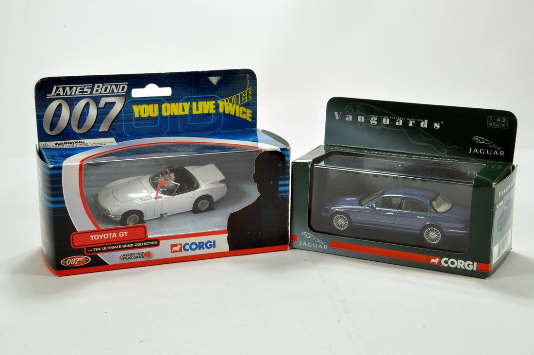 James Bond Corgi issue Toyota GT plus Vanguards Jaguar: James Bond Corgi issue Toyota GT plus Vanguards Jaguar XJ. NM in Boxes. (2)