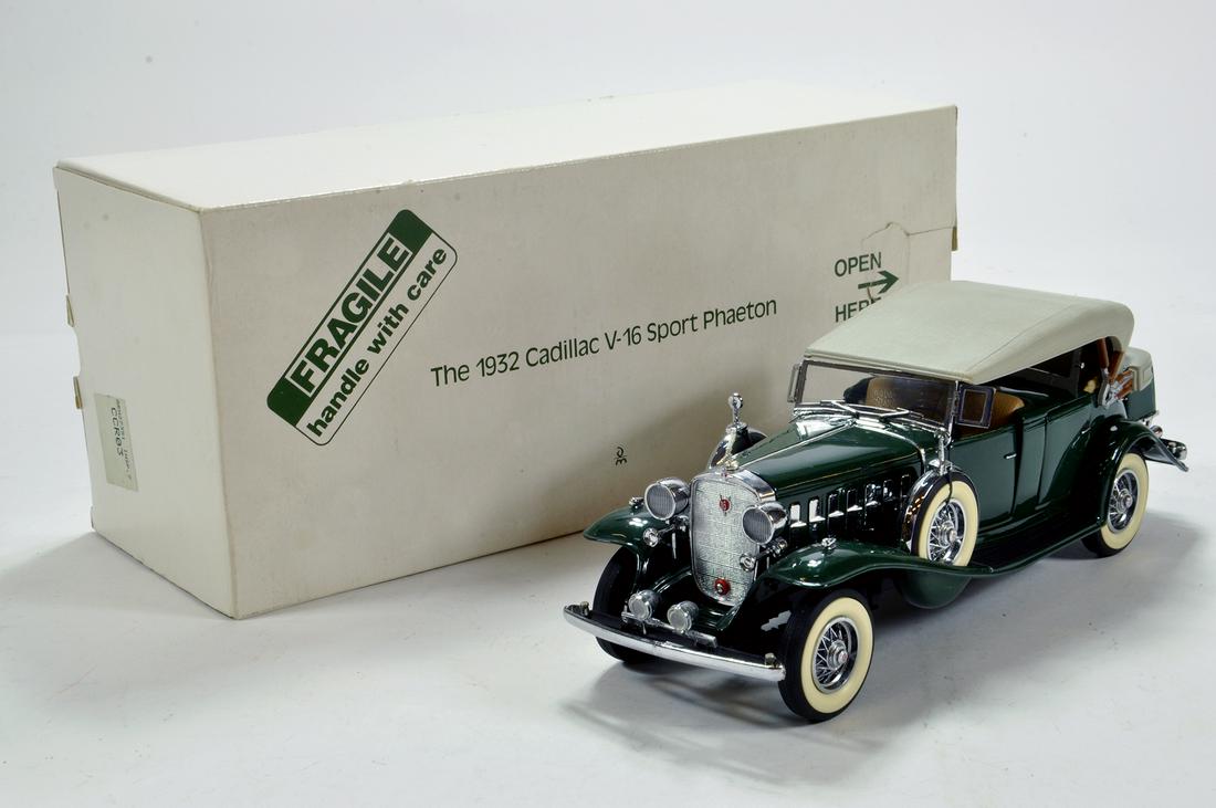 Danbury Mint 1/24 Precision Diecast issue comprising: Danbury Mint 1/24 Precision Diecast issue comprising 1932 Cadillac V-16 Sport Phaeton. Generally E to NM in Box.
