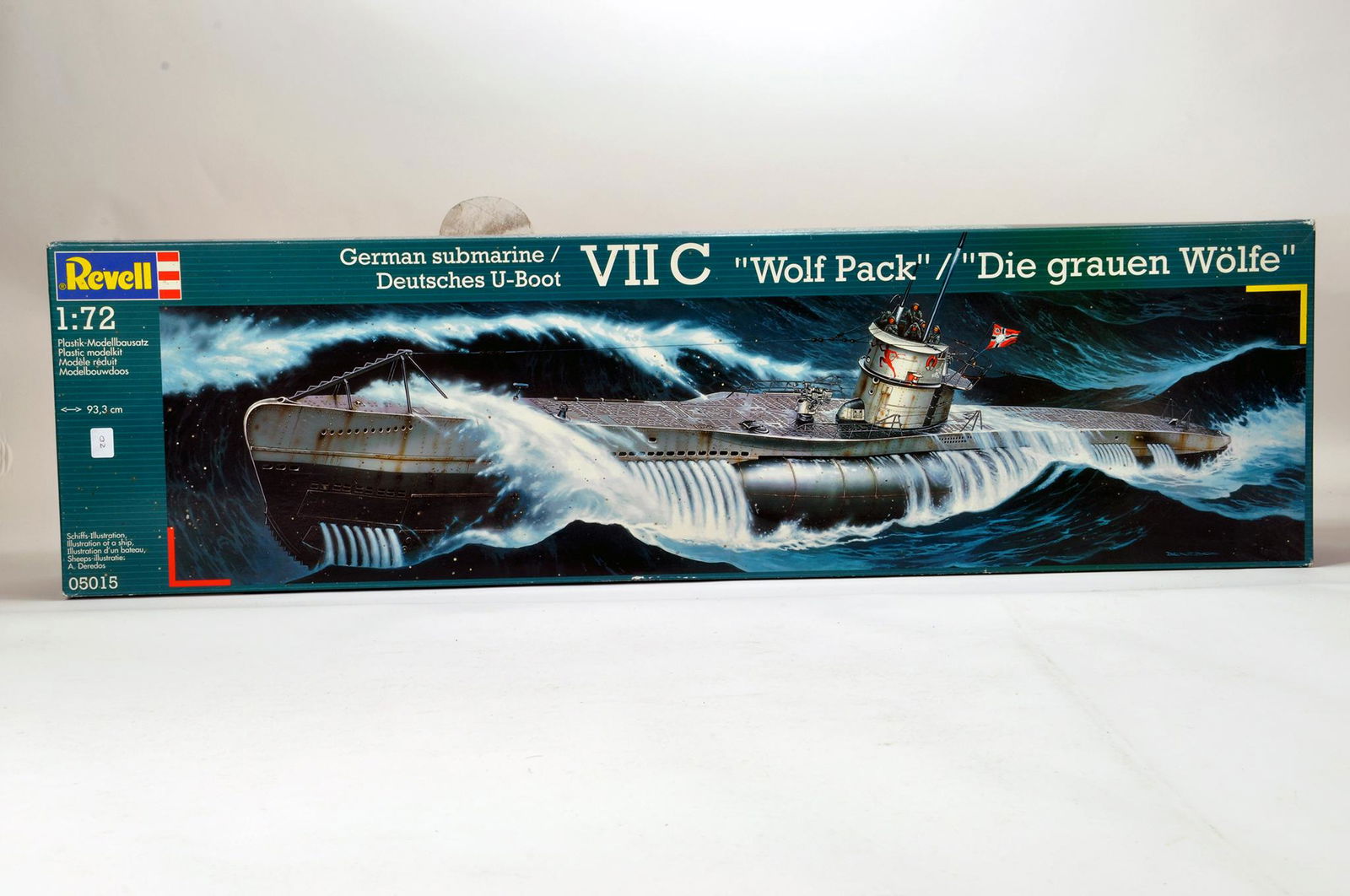 Revell 1/72 Plastic Model Kit comprising German VIIC: Revell 1/72 Plastic Model Kit comprising German VIIC Wolf Pack Submarine. Impressive Kit that is complete is very large box.