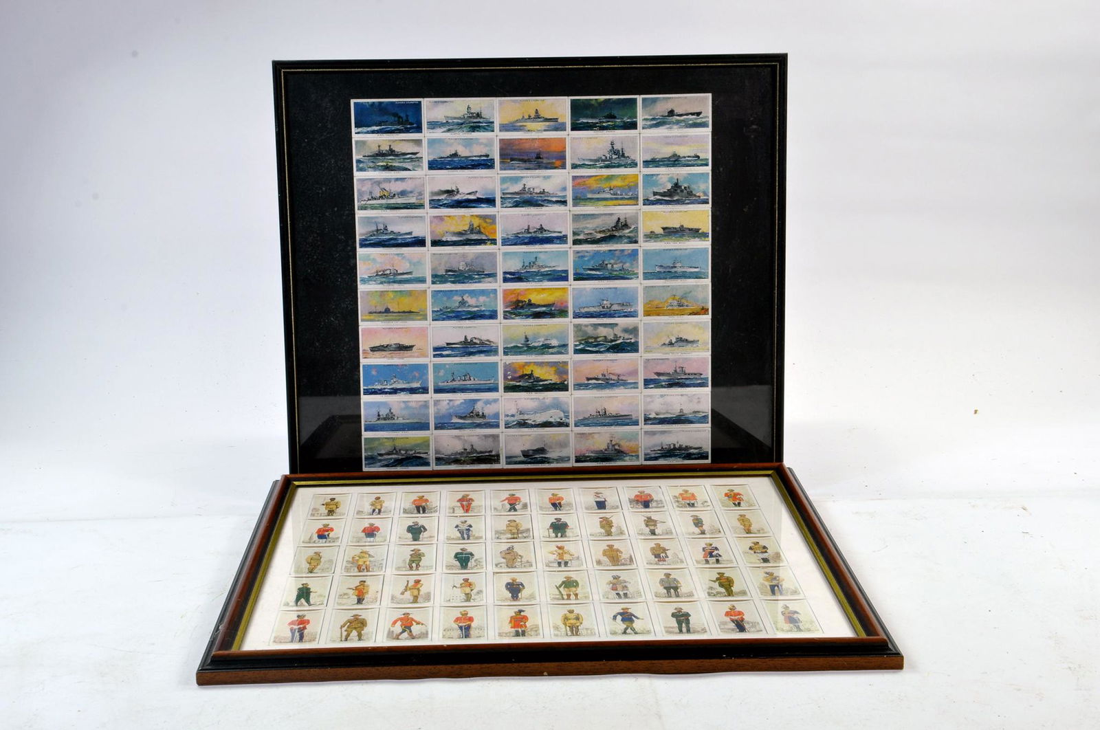 Framed duo of vintage Cigarette cards depicting (1 of 1)