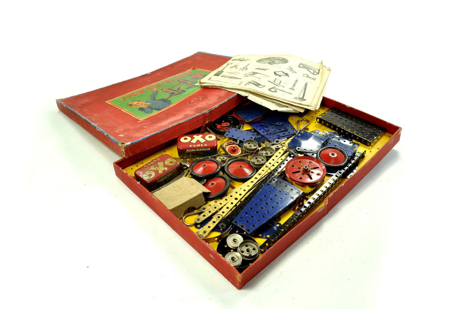 A group of Meccano parts and components contained in (1 of 1)
