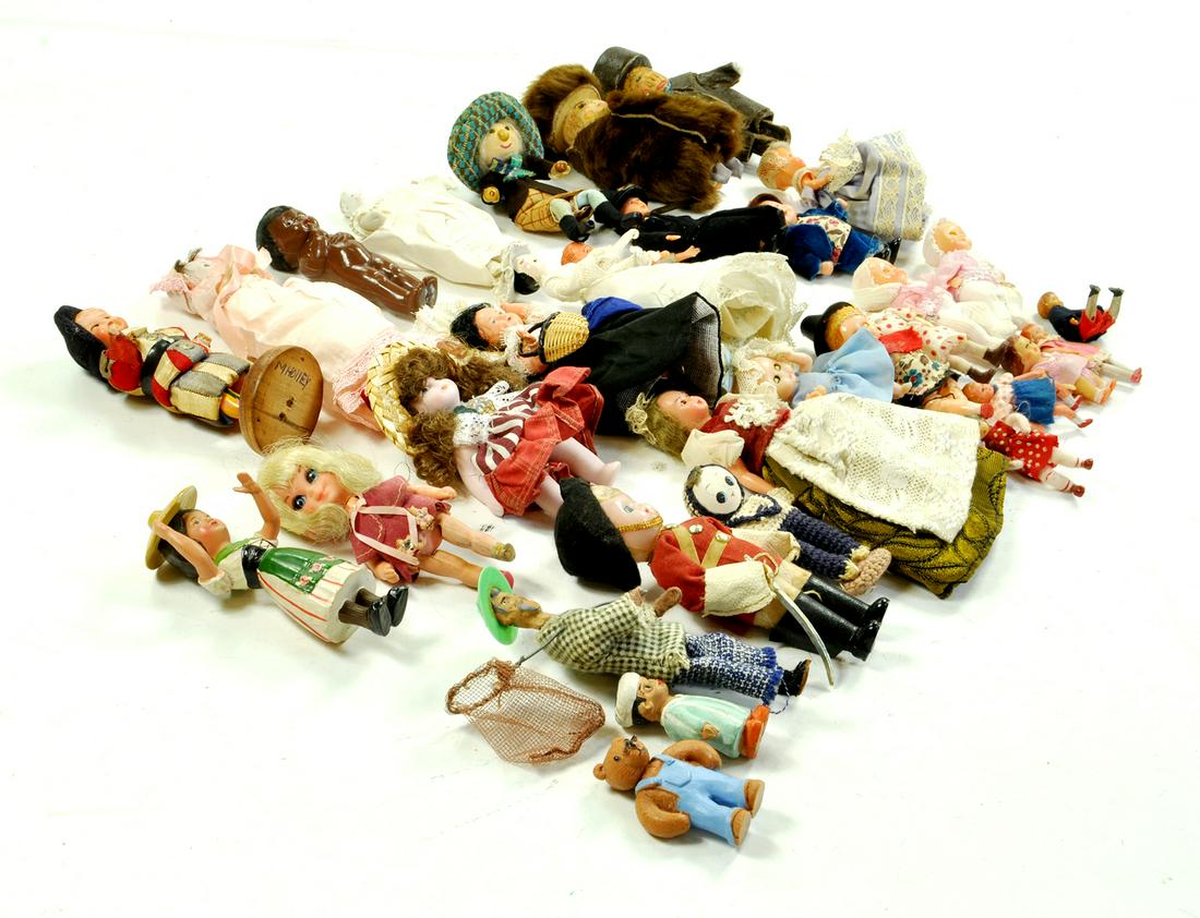 Various Miniature Vintage Dolls, many makers, sizes, (1 of 1)