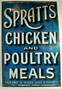 An original Blue Spratts Antique Enamel Advertising