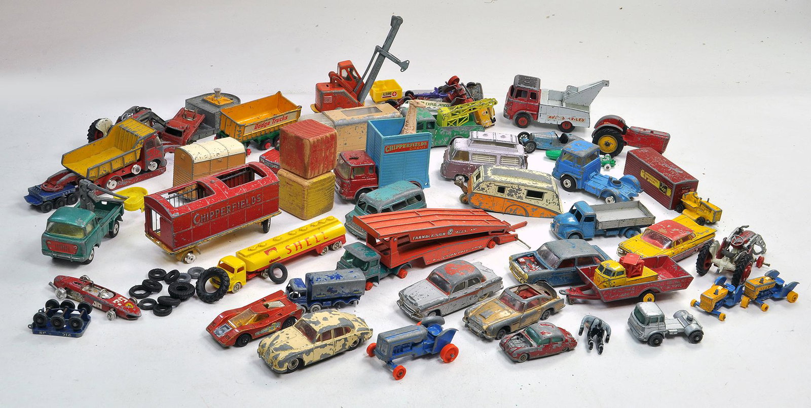 Playworn diecast group comprising various makers. (1 of 1)