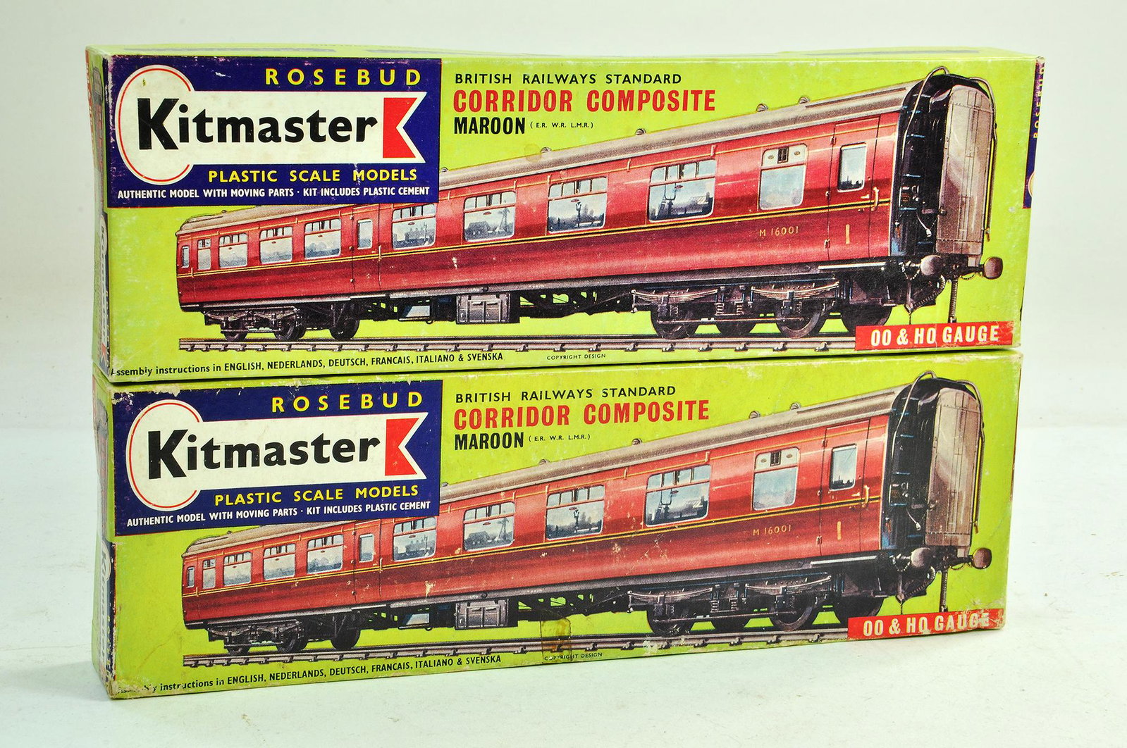 Duo of Kitmaster Corridor Composite Coaches. Unbuilt -: Duo of Kitmaster Corridor Composite Coaches. Unbuilt - Complete.