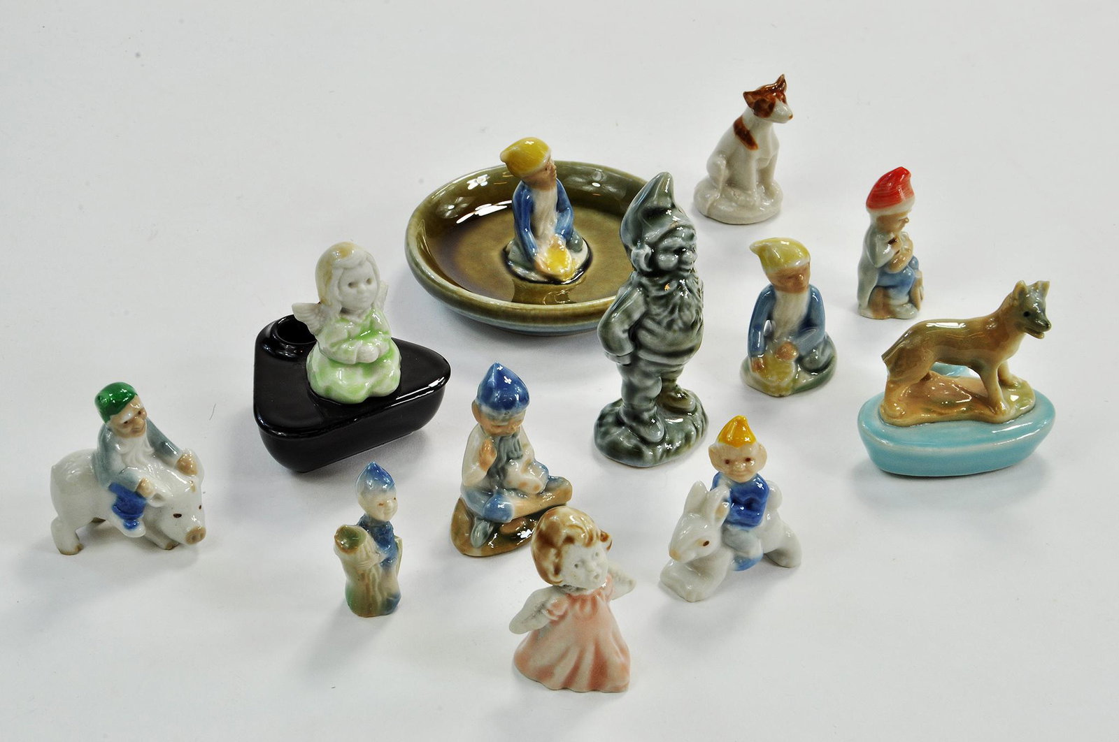 Wade group of garden gnome figures, plus others. Mostly (1 of 1)