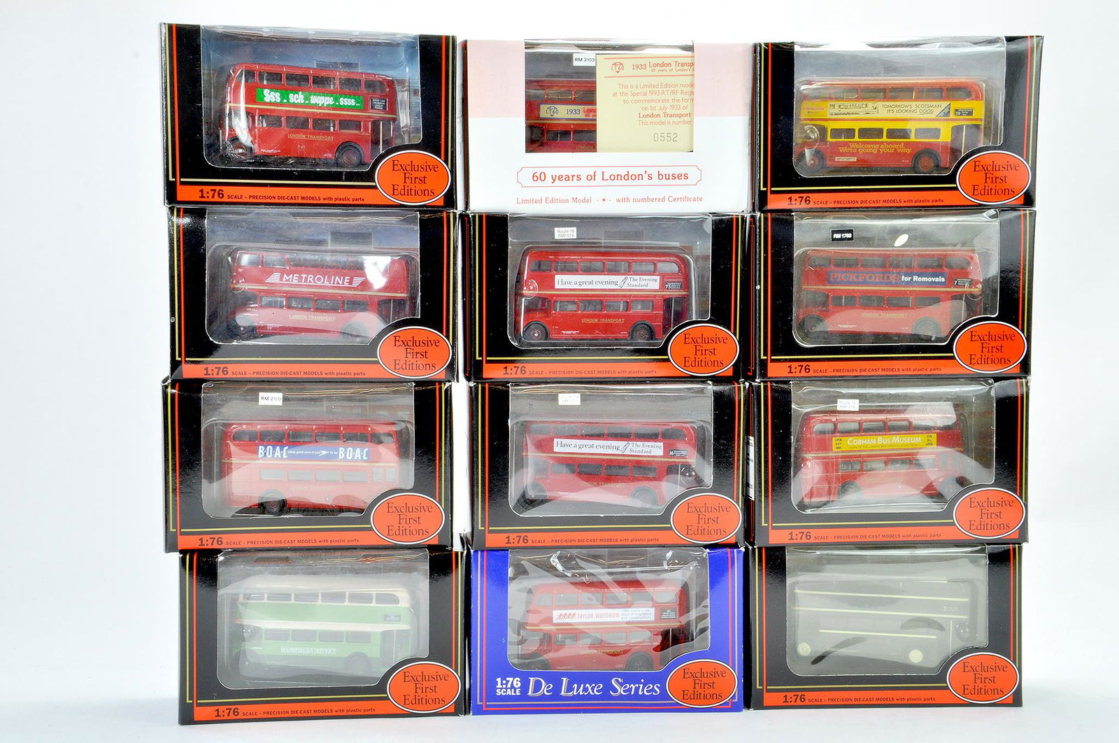 Group of 12 boxed EFE 1/76 Diecast Route Master issues (1 of 1)