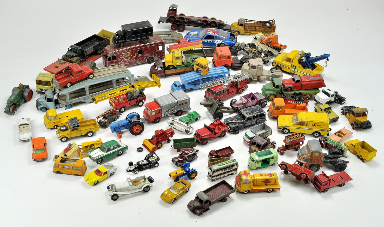 A large group of mostly worn diecast comprising various (1 of 1)