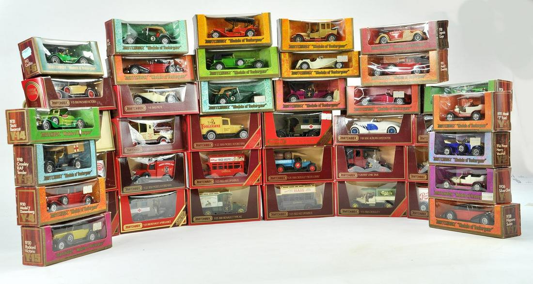Matchbox Models of Yesteryear x 41 comprising various: Matchbox Models of Yesteryear x 41 comprising various later series issues including cars and commercials. All appear excellent in boxes.