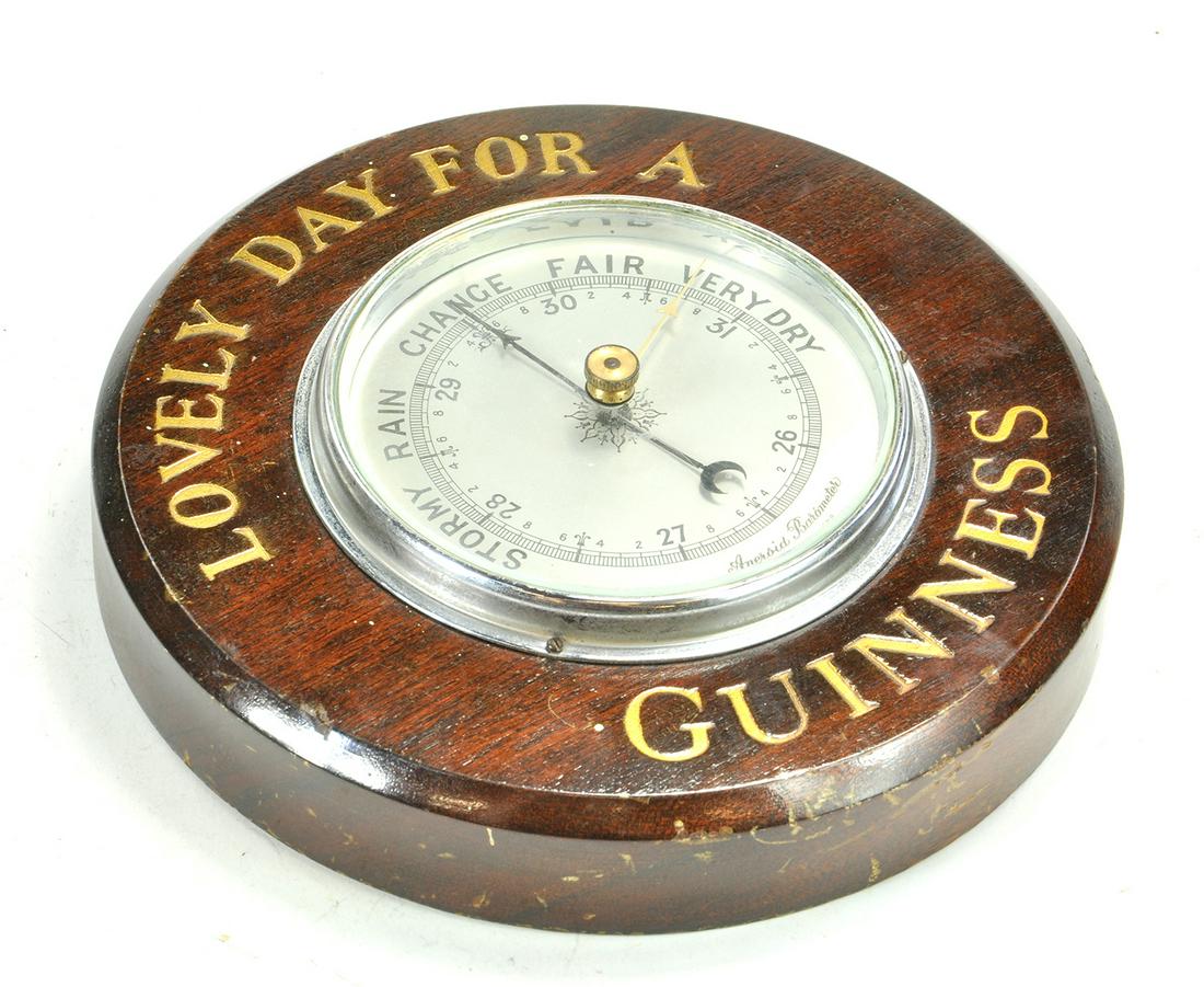 A vintage Guinness OAK Wooden Wall Barometer. Looks to (1 of 1)