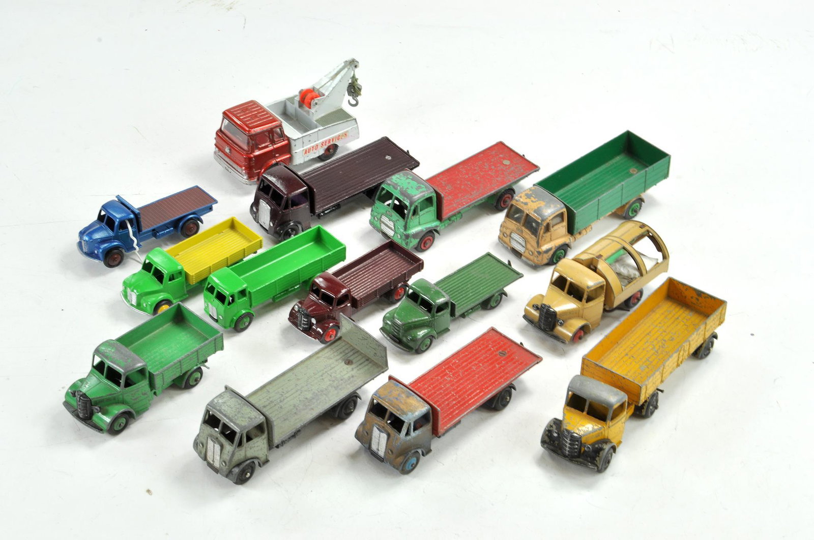 Assorted Dinky Worn and Restored Vintage Commercial (1 of 1)