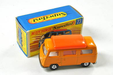 Matchbox Superfast No. 23A VW Camper. Light orange