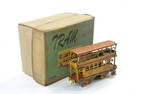 Old Vintage Tin Miniature Tram with box.