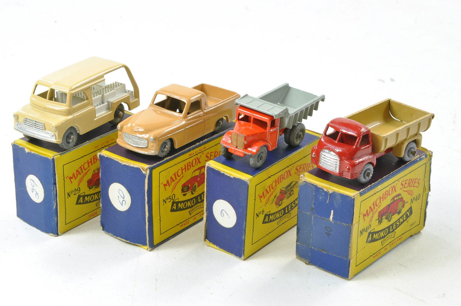 Matchbox Regular Wheels comprising four boxed issues including No. 29, 50, 6 and 40. Good to Very (1 of 1)