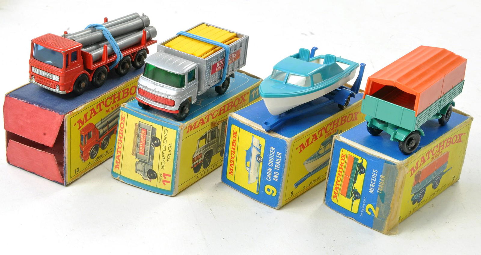 Matchbox Regular Wheels group of four comprising No. 11, 9, 2 and 10. Good to Very good with mostly (1 of 1)
