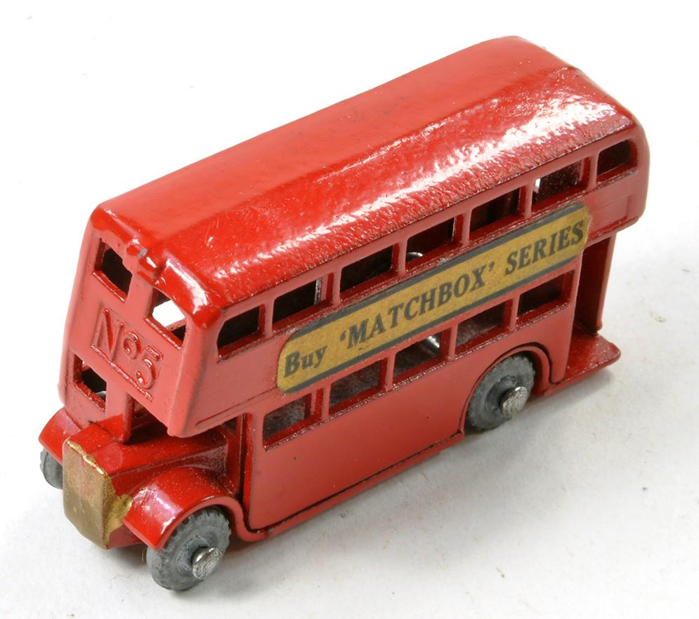 Matchbox Regular Wheels No. 5a London Bus. Red with metal wheels. Buy Matchbox labels. Gold Trim.: Matchbox Regular Wheels No. 5a London Bus. Red with metal wheels. Buy Matchbox labels. Gold Trim. Excellent, the odd spot.