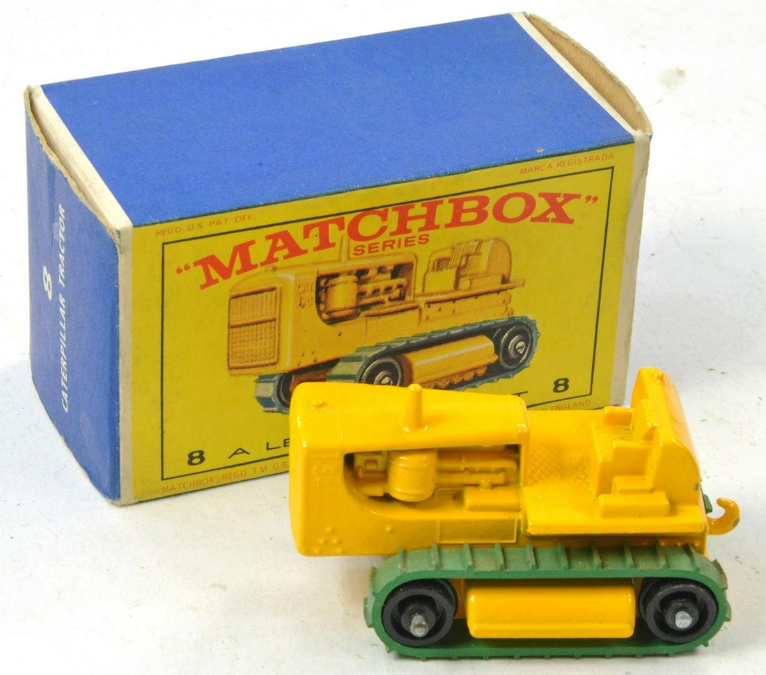 Matchbox Regular Wheels No. 8d Caterpillar Crawler Tractor. Yellow with black plastic Roller and (1 of 1)