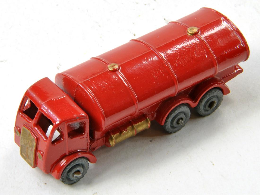 Matchbox Regular Wheels No. 11a ERF Petrol Tanker. Red with gold trim and metal wheels. Excellent: Matchbox Regular Wheels No. 11a ERF Petrol Tanker. Red with gold trim and metal wheels. Excellent with only the odd minor mark to bottom of axle braces.