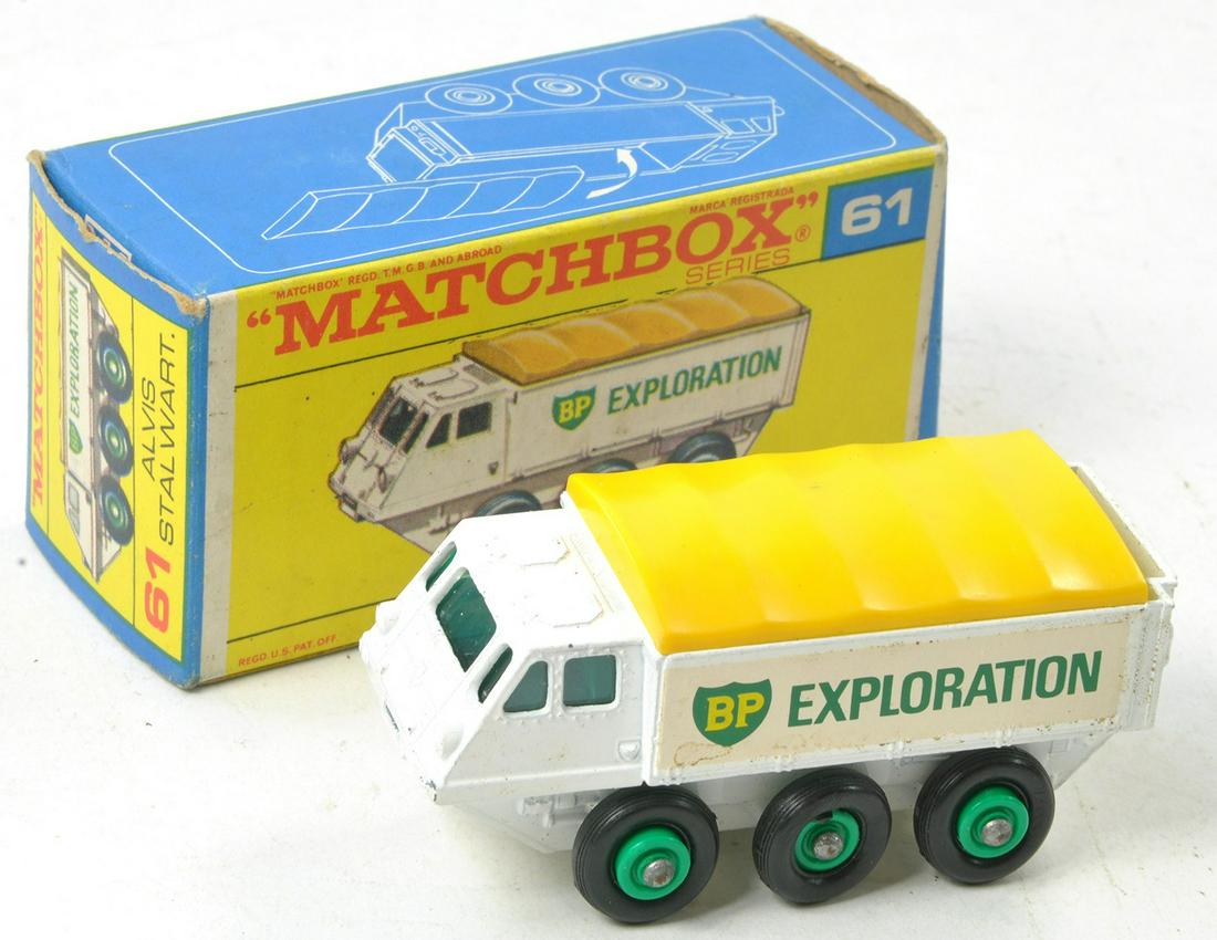 Matchbox Regular Wheels No. 61b Alvis Stalwart. White with Green hubs, Yellow top, green tinted (1 of 1)