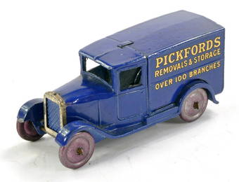 Dinky Pre-War No. 28b Pickfords Delivery Van. Type 1 issue. Royal blue with Pickfords Removals &