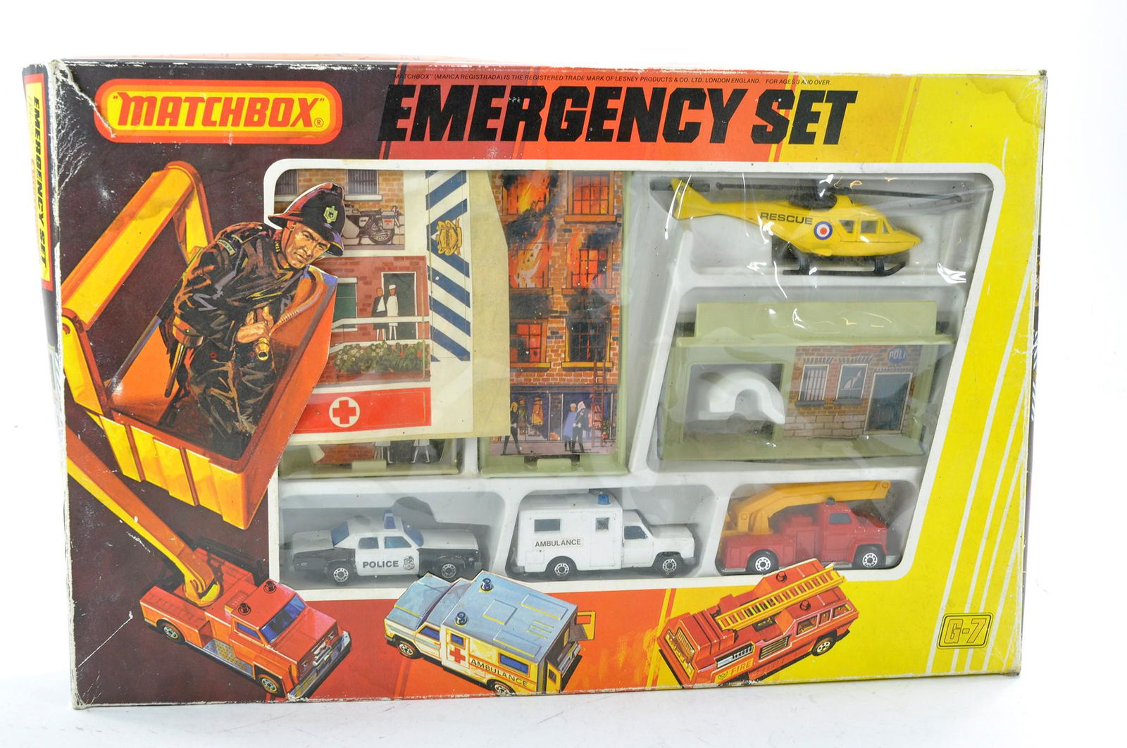 Matchbox Superfast No. G7 Emergency gift set containing four vehicles as shown. Generally excellent (1 of 1)