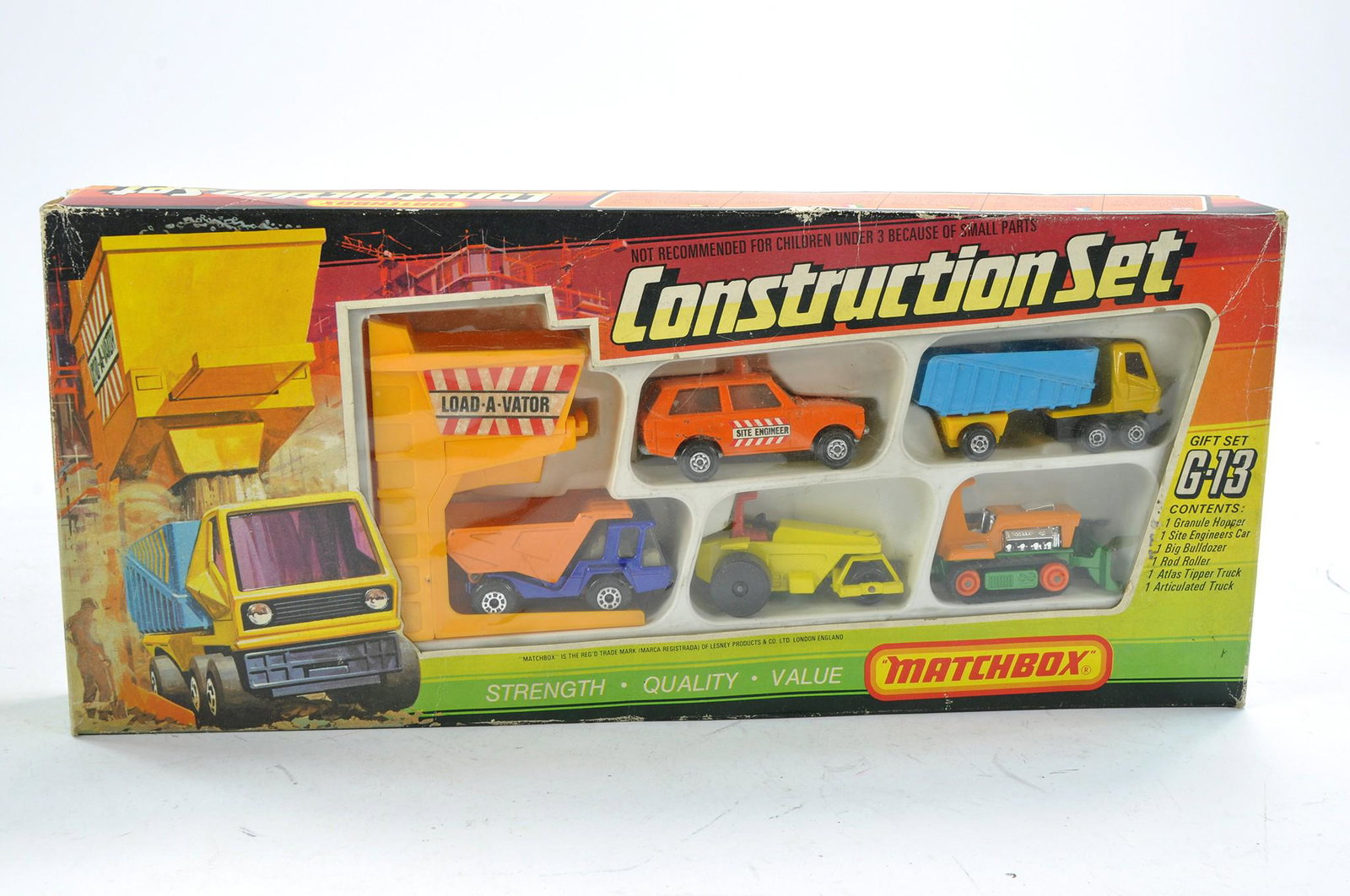 Matchbox Superfast No. G13 Construction Set containing five vehicles as shown. Generally excellent, (1 of 1)