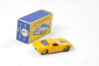 Matchbox Regular Wheels No. 41c Ford GT40. Yellow body with racing number 6 decal, maroon interior,