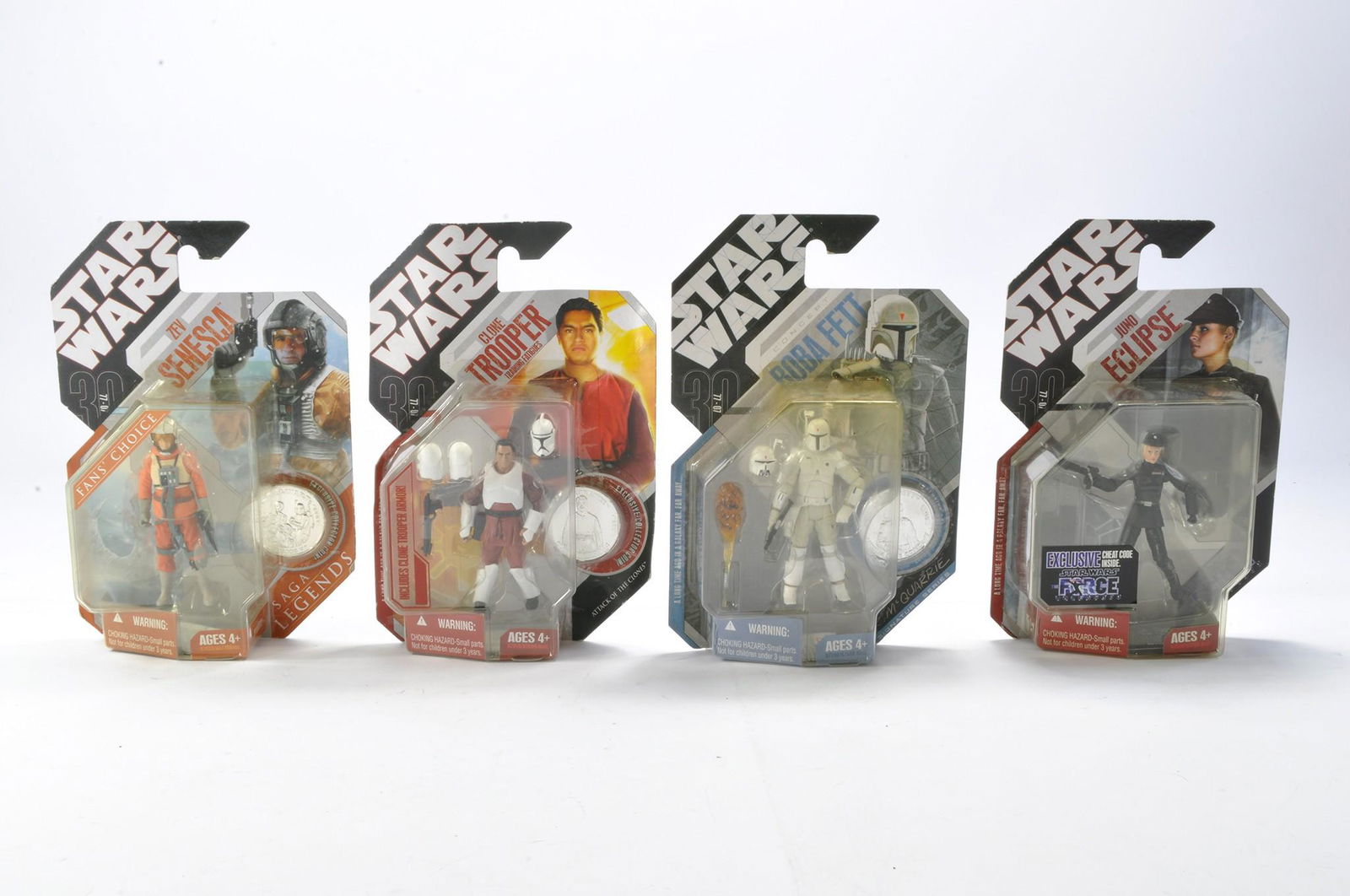 Star Wars Hasbro Figures comprising 1) Signature Series Boba Fett Concept, 2) Force Unleashed Juno (1 of 1)