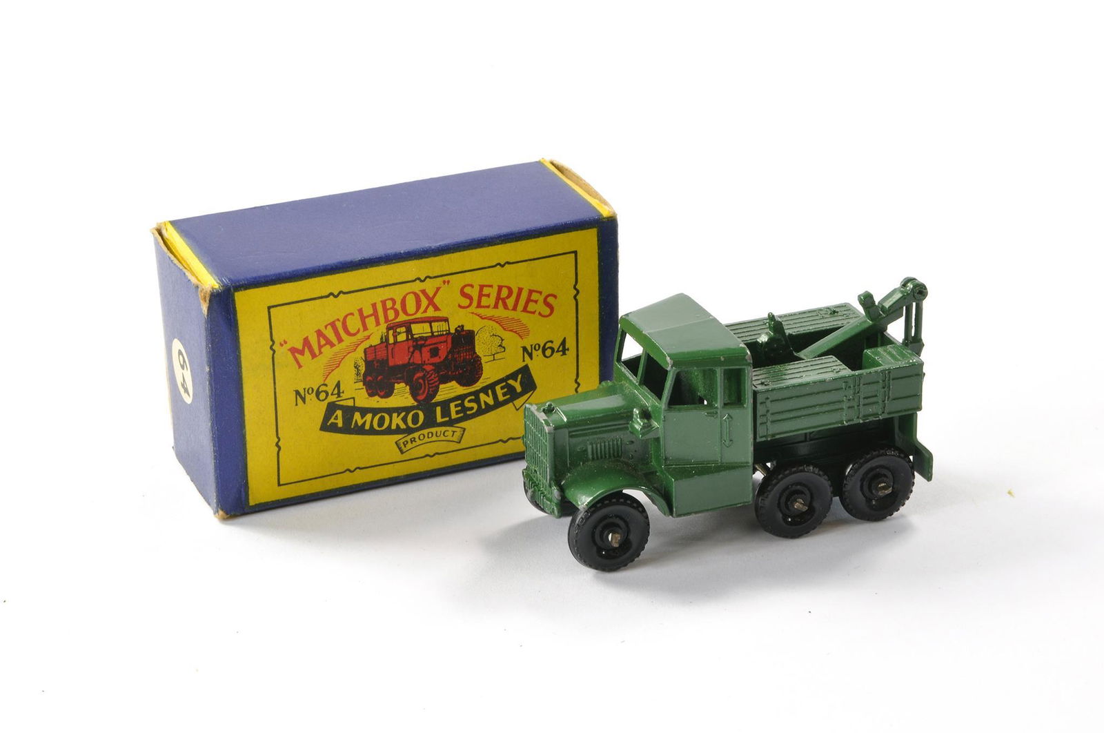 Matchbox Regular wheels 64a Scammell breakdown truck. Very good to excellent with only the odd spot: Matchbox Regular wheels 64a Scammell breakdown truck. Very good to excellent with only the odd spot of wear. Type B3 box. Box is very good with only minor signs of wear.