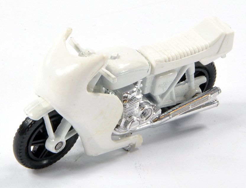 Matchbox Superfast No. 33c Honda Police Motorcycle. White, black and chrome. Pre-production issue.: Matchbox Superfast No. 33c Honda Police Motorcycle. White, black and chrome. Pre-production issue. Scarce Find is Excellent.
