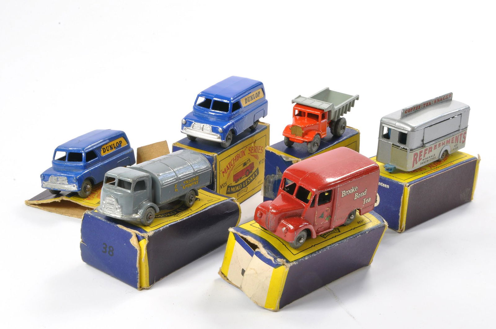 Matchbox Regular Wheels comprising a group of 6 including No.'s 25 x 2, 74, 47, 38 and 6. Generally (1 of 1)