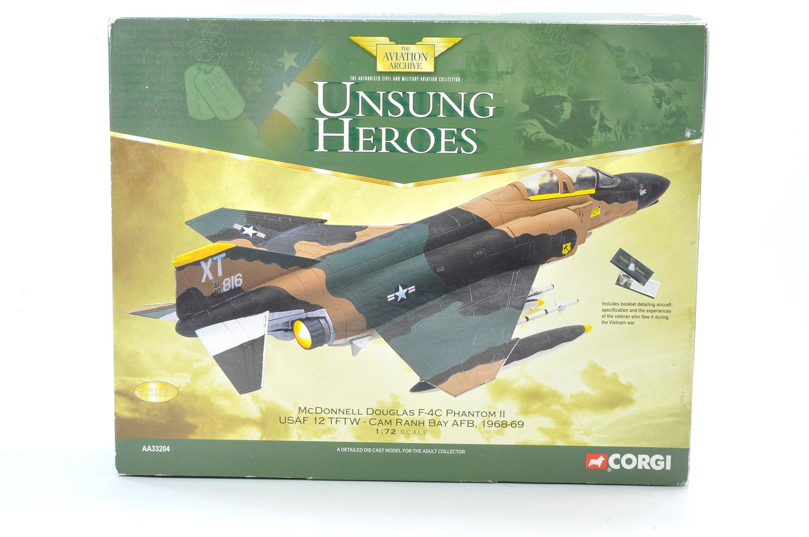 Corgi 1/72 Diecast Model Aircraft issue comprising No. AA33204 McDonnell Douglas F-4C Phantom (1 of 1)