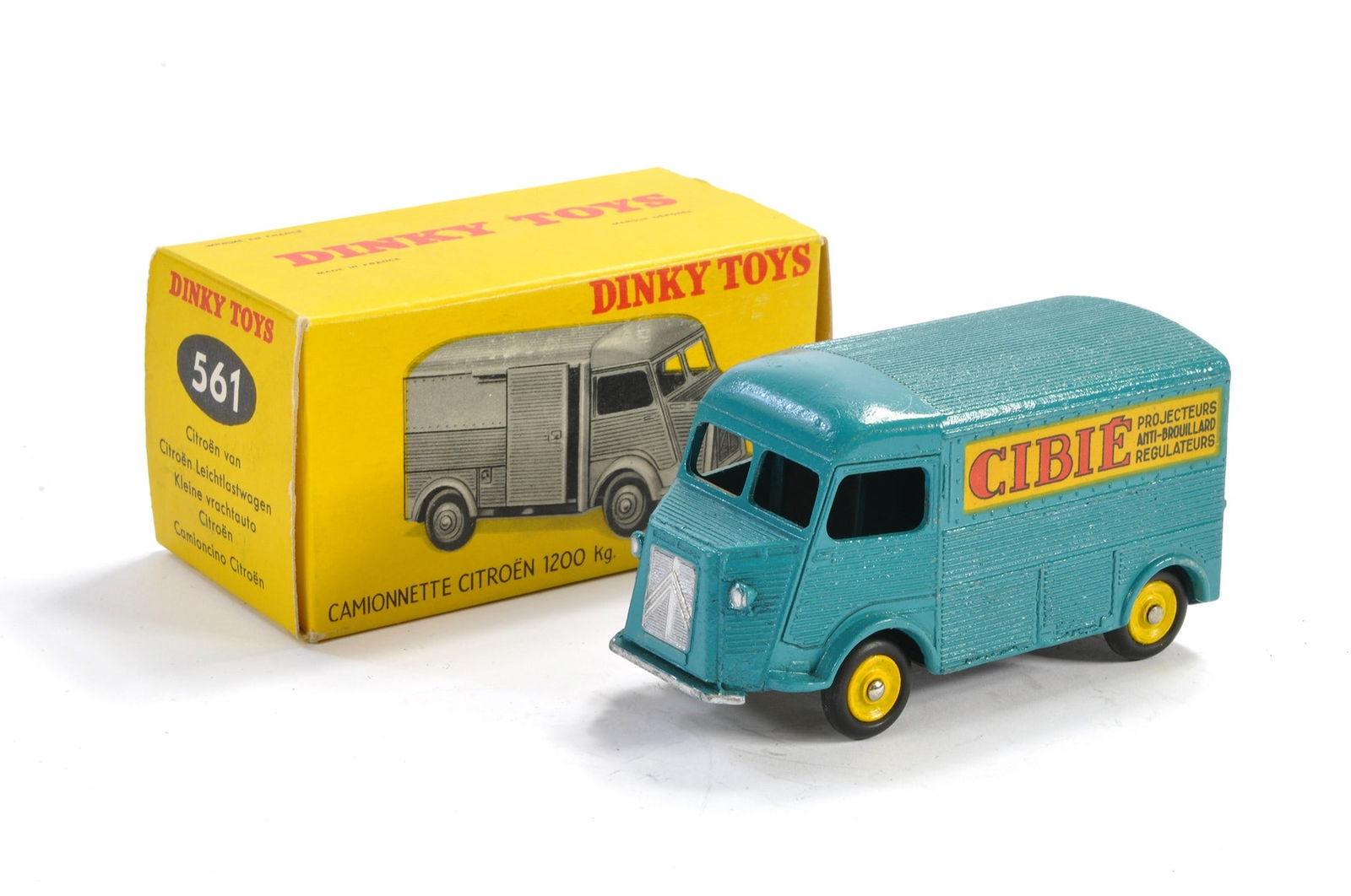 French Dinky No. 561 Citroen Cibie Van. Blue with yellow concave hubs. Generally excellent with (1 of 1)