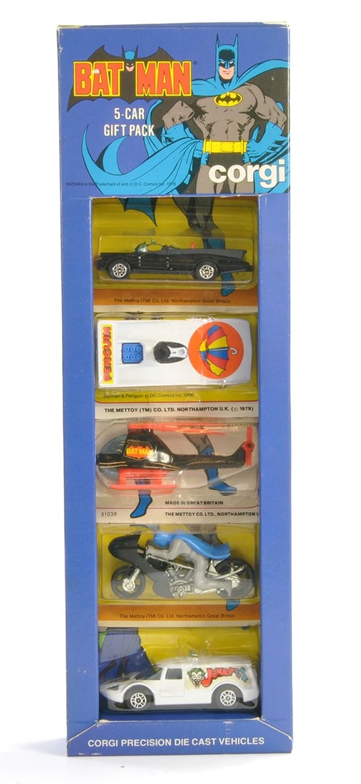 Corgi Juniors No. 7000 'Batman' 5-Car Gift Pack (USA - Reeves exclusive issue) comprising (1 of 3)