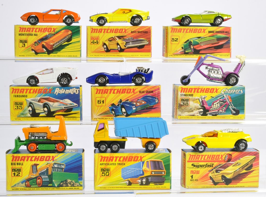 Matchbox Superfast comprising nine boxed issues as shown. Stingeroo, Boss Mustang, Fandango etc. (1 of 1)