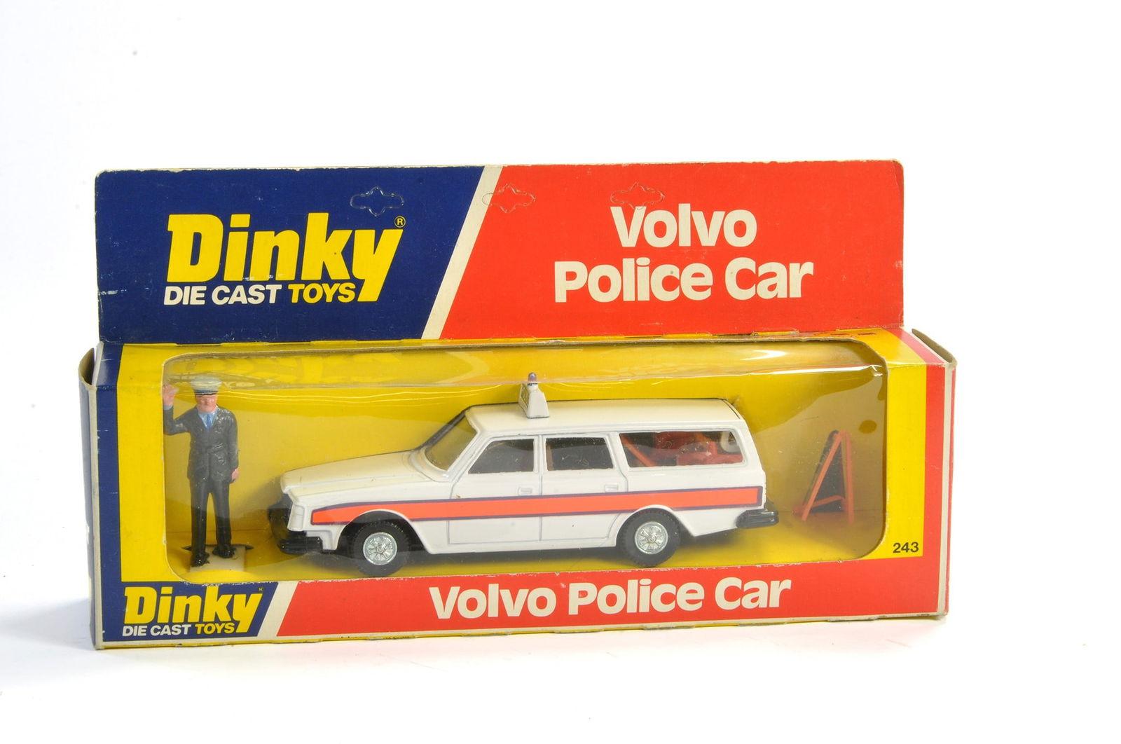 Dinky No. 243 Volvo Police set. Looks to be generally excellent in very good to excellent box. (1 of 1)