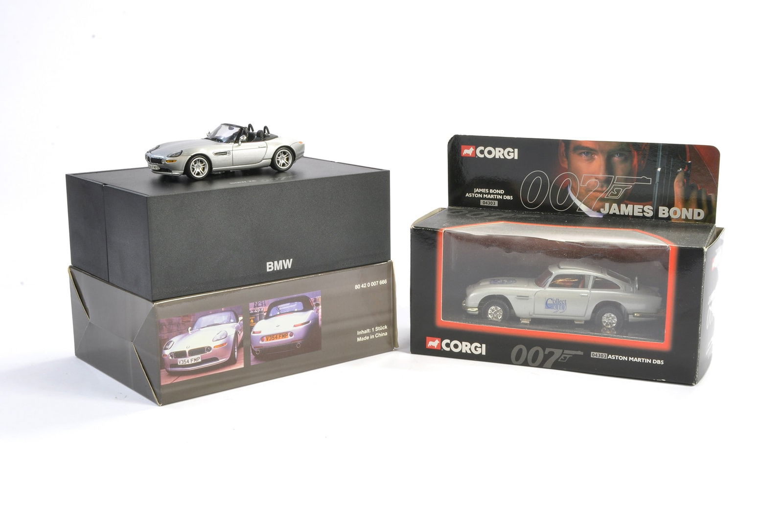 Corgi James Bond 007 issue comprising No. 04303 Aston Martin 'Collect 99' edition plus Minichamps (1 of 1)