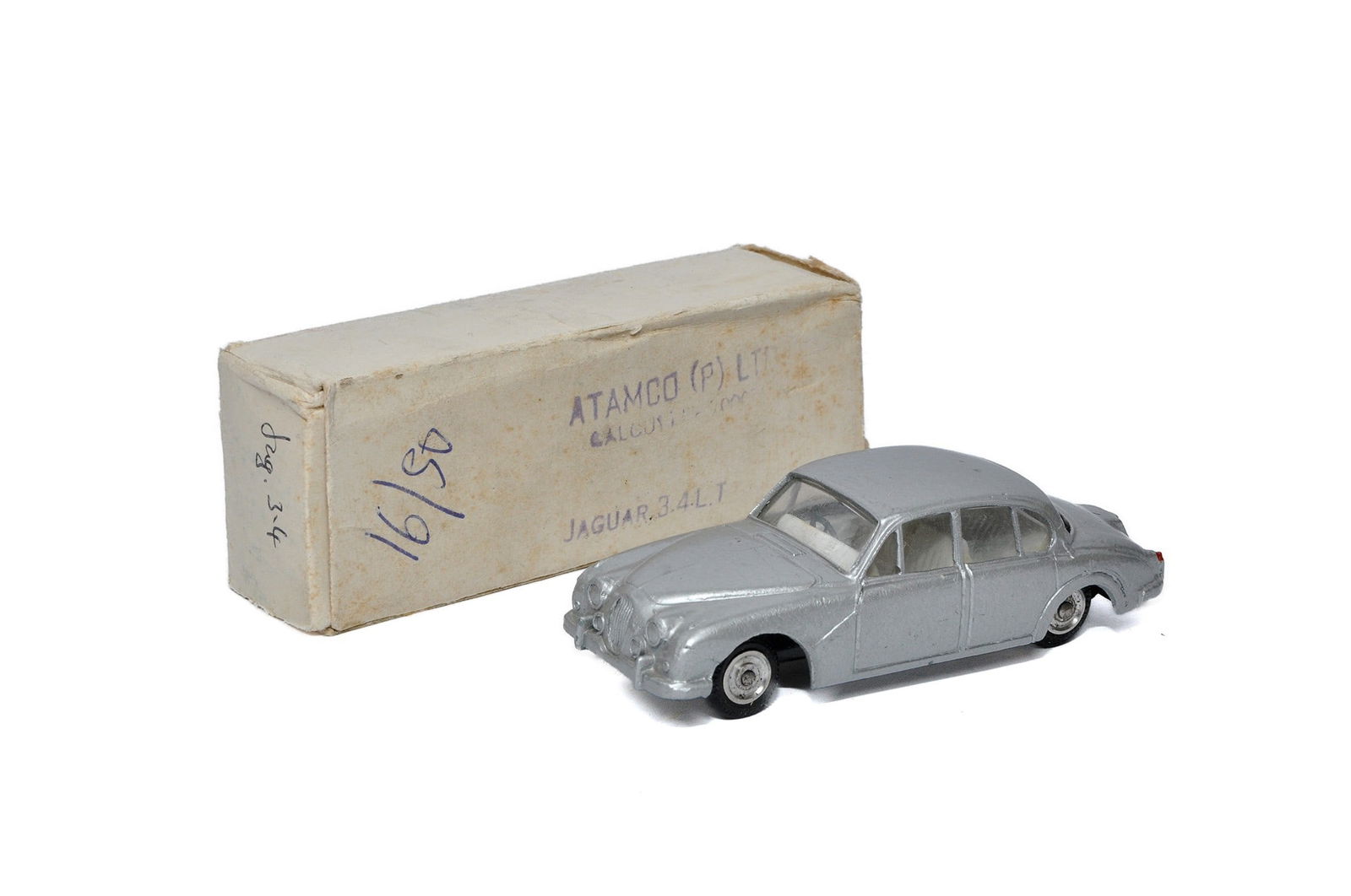 Dinky / Nicky Toys No. 195 Jaguar 3.4 MKII. Metallic Silver. Generally very good to excellent with (1 of 1)