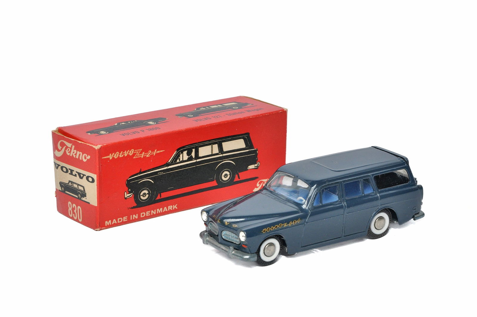 Tekno No. 830 Volvo 121 Estate car. Dark blue with blue interior. Generally excellent with very (1 of 1)