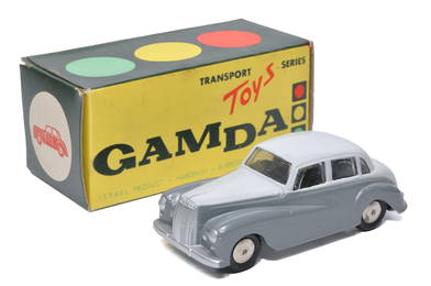 Gamda (Israel) Transport Toys Series comprising Daimler Conquest. Two tone grey. Displays excellent