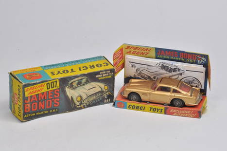 Corgi No. 261 James Bond Aston Martin DB5. Goldfinger: Corgi No. 261 James Bond Aston Martin DB5. Goldfinger Issue. Repro Inner Box plus instructions. Generally C / B in C Box.