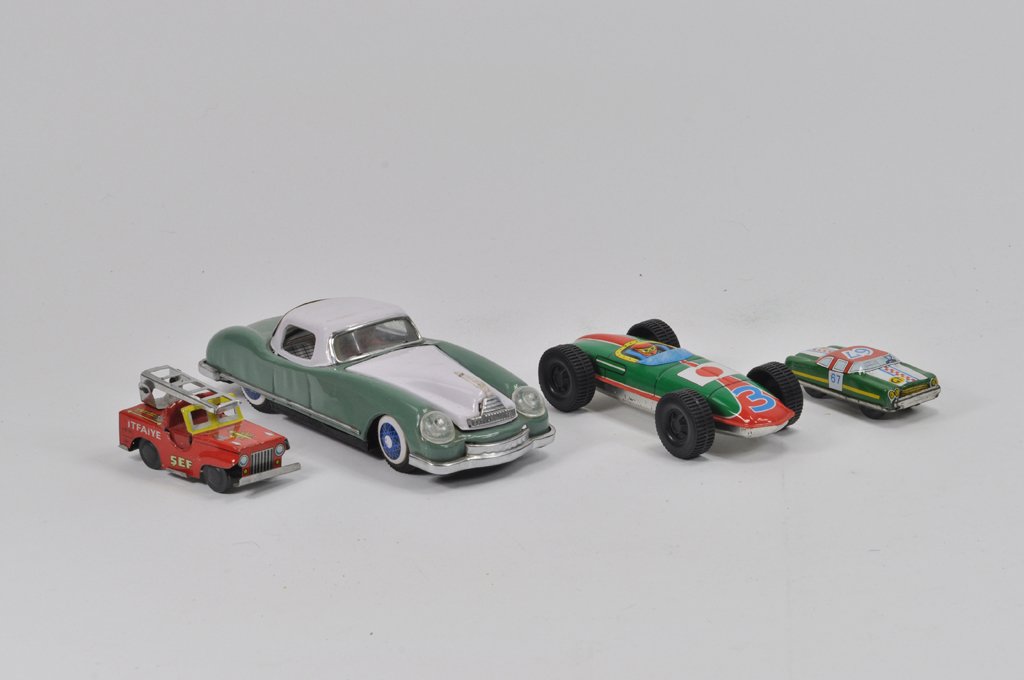 4 Tin Plate vehicles from Various makers. Generally B. (1 of 1)