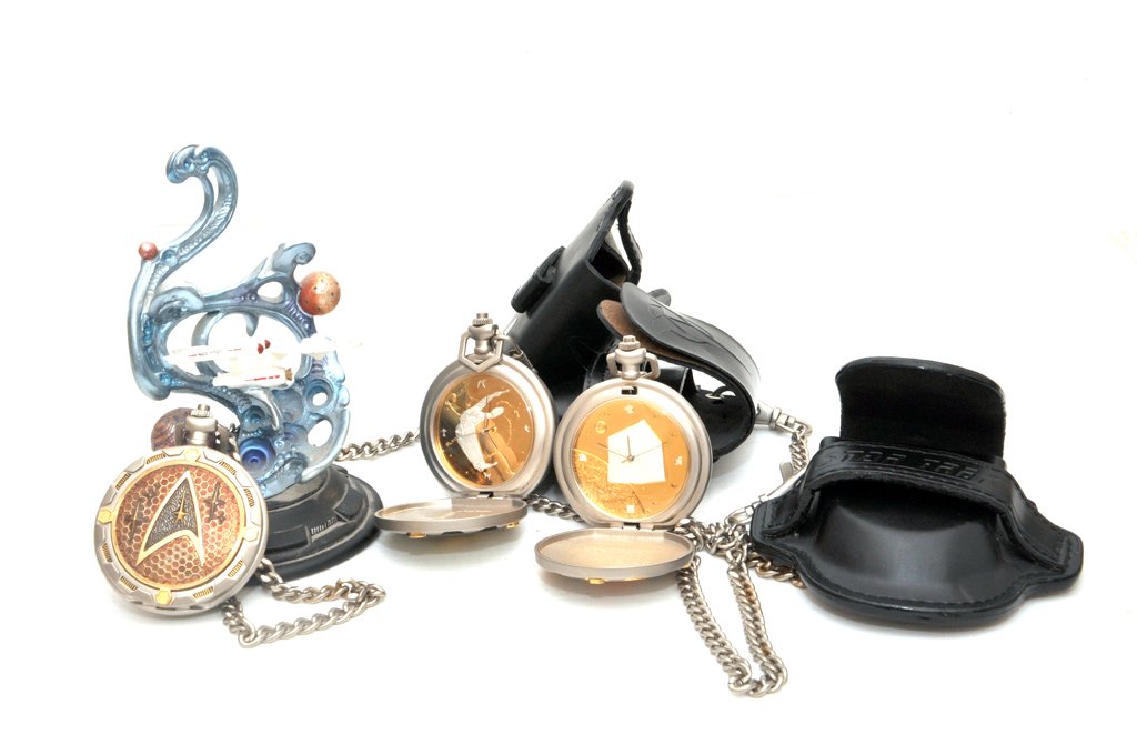 Collection of Star Trek Pocket Watches and Stand by (1 of 1)