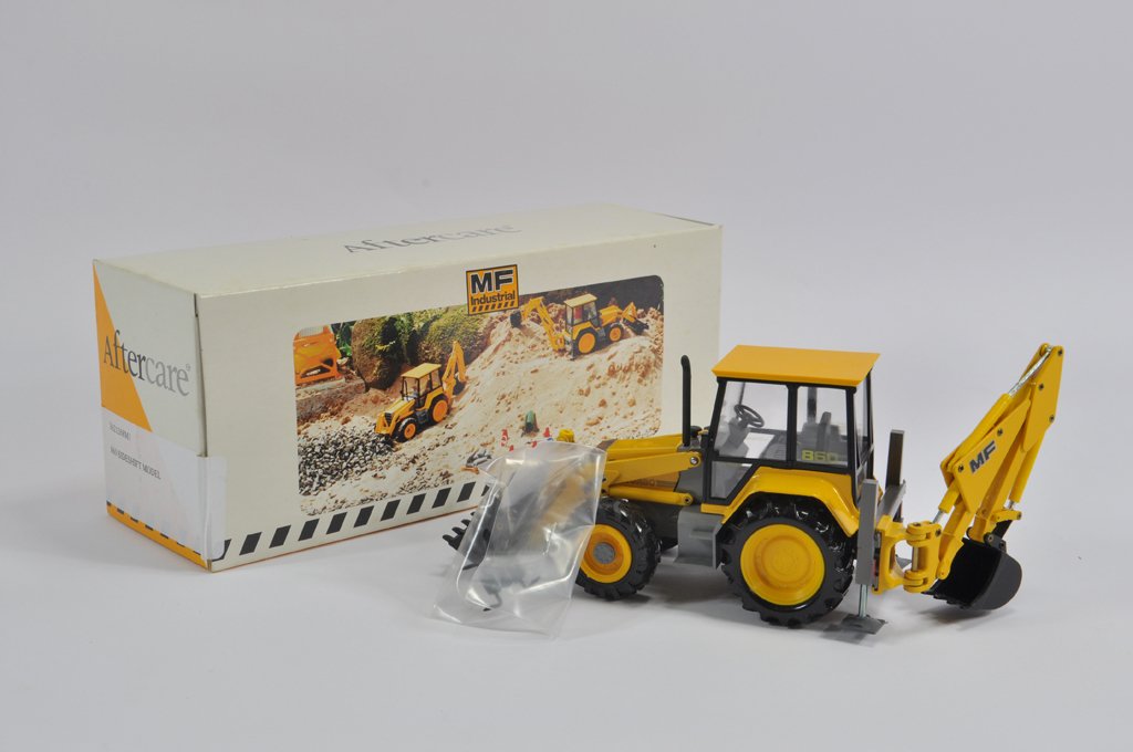 Conrad No. 2955 Massey Ferguson MF 860 Backhoe Loader: Conrad No. 2955 Massey Ferguson MF 860 Backhoe Loader Sideshift with Fermec Livery. Near Mint in Excellent Box.