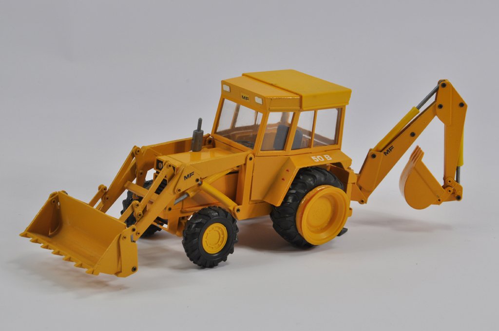 Conrad No. 2951 Massey Ferguson 50B Backhoe Loader.: Conrad No. 2951 Massey Ferguson 50B Backhoe Loader. Wheel Melt on rears otherwise Excellent.