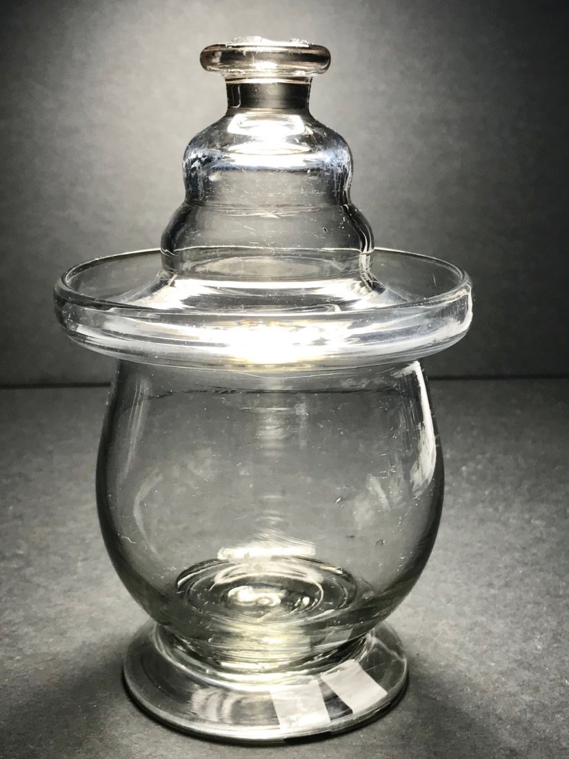 EARLY PERIOD MIDWESTERN FREE BLOWN SUGAR BOWL (1 of 3)