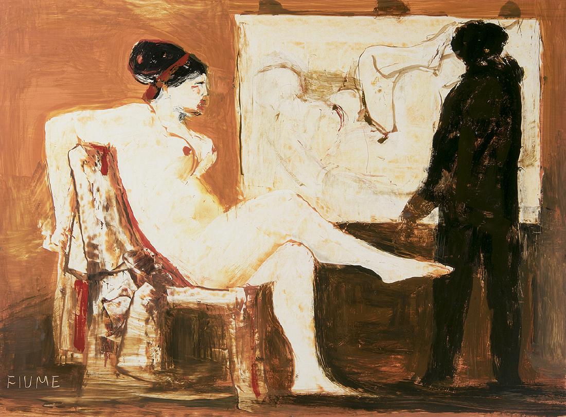SALVATORE FIUME - Model in the study of the painter (1 of 1)