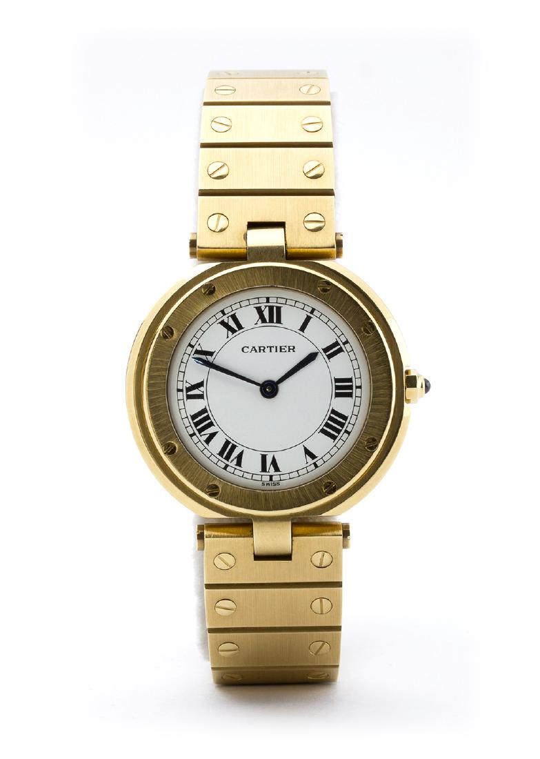 18K GOLD WRISTWATCH  - CARTIER SANTOS, 2000'S (1 of 4)