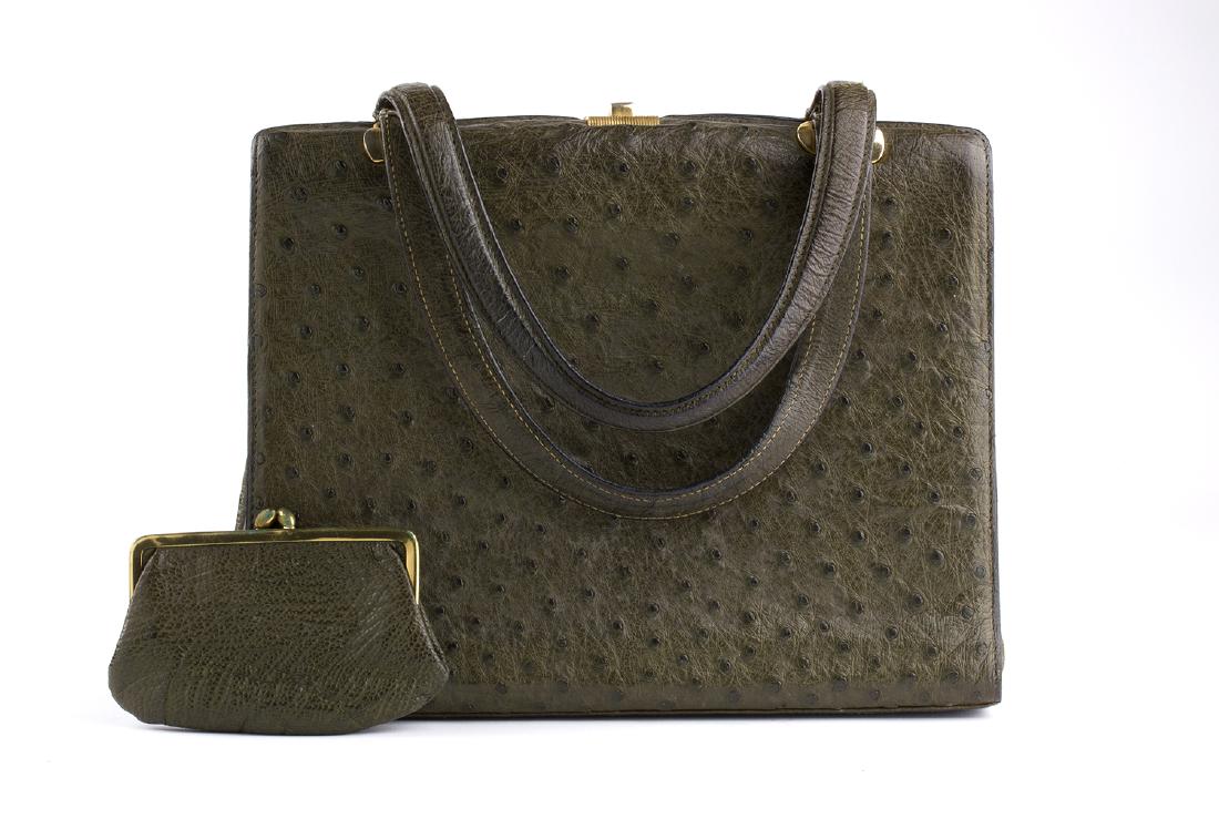 VINTAGE OSTRICH HANDBAG